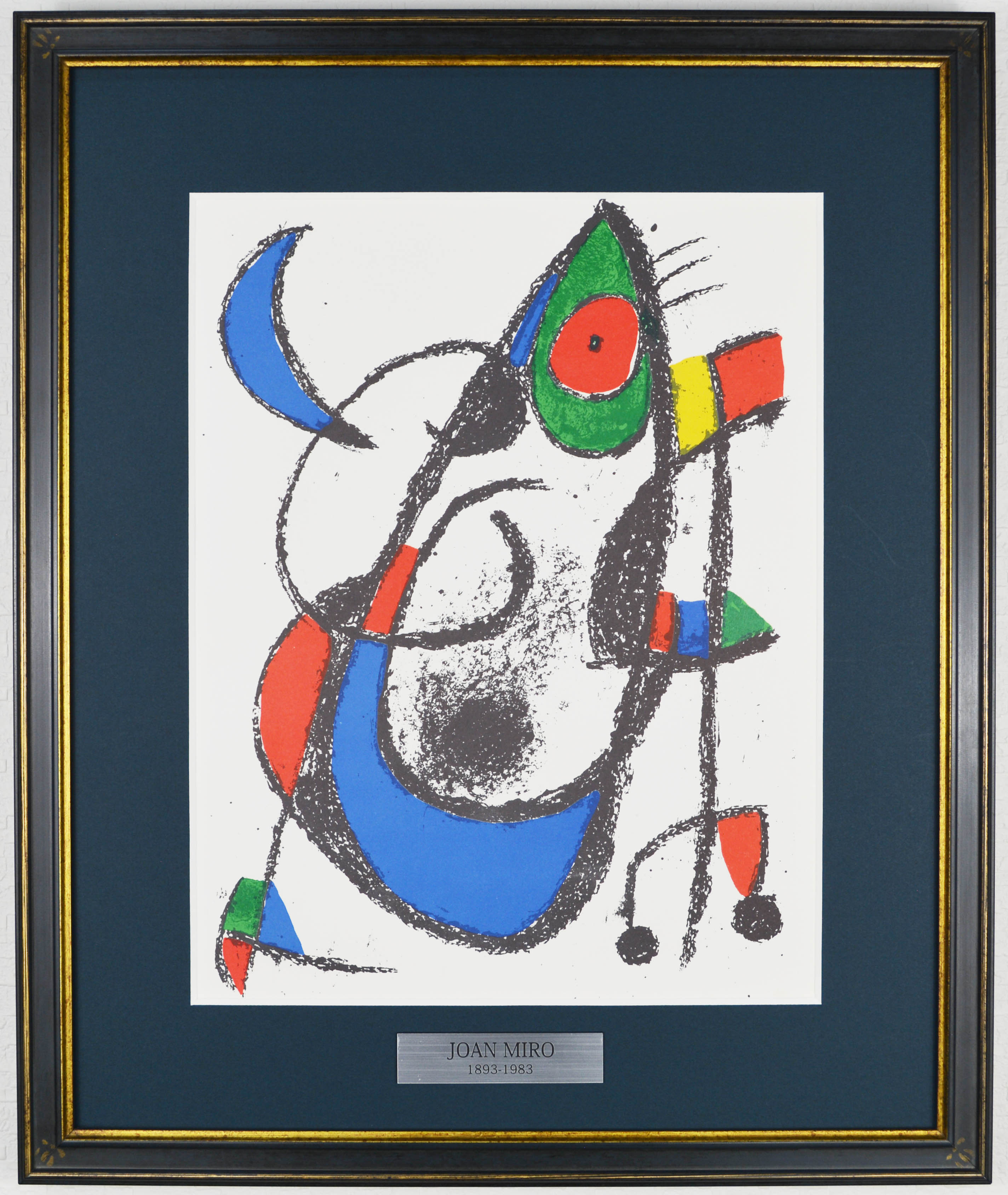 送料無料得価〇訳アリ〇 Joan Miro ジョアン・ミロ リトグラフ ※フレーム壊れアリ 石版画、リトグラフ