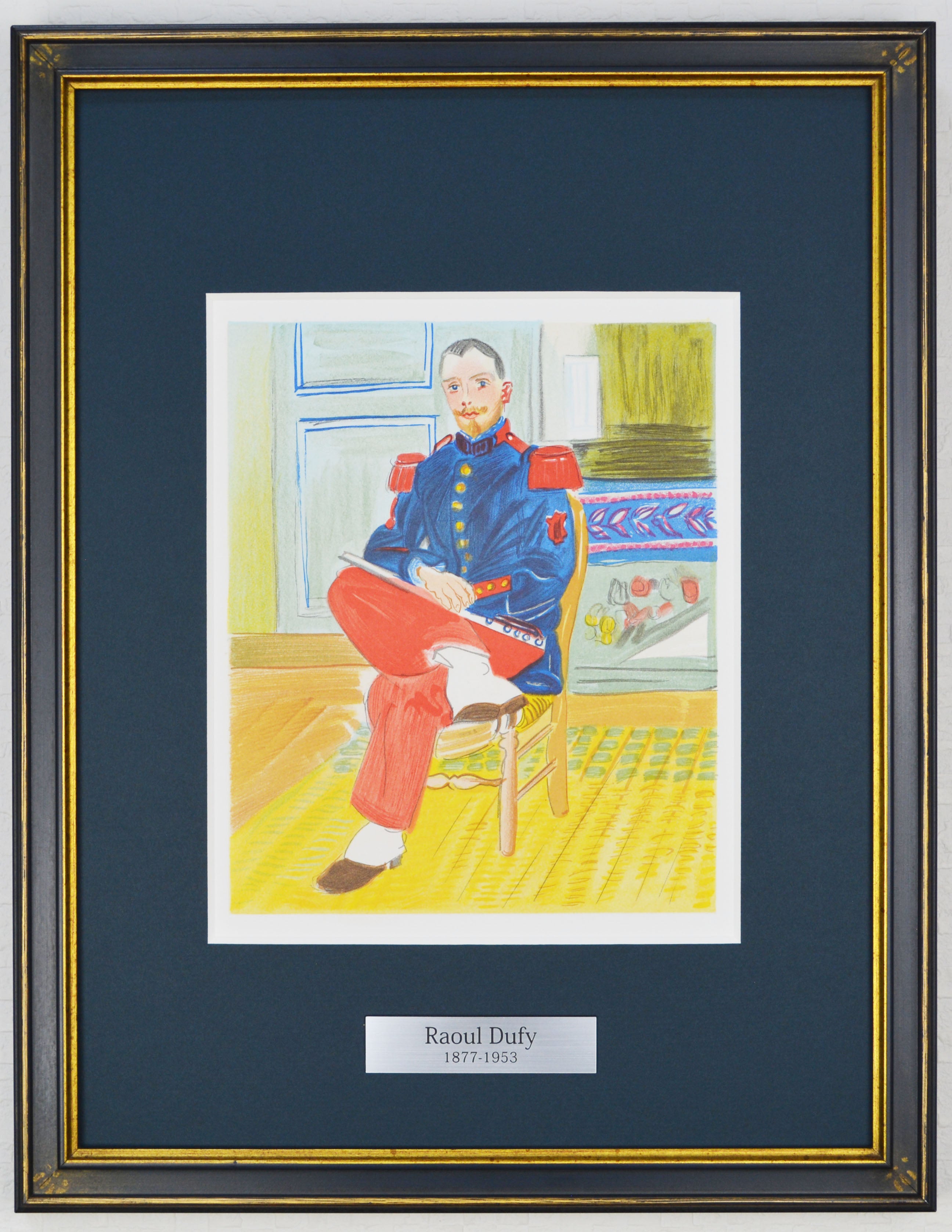 ラウル デュフィ 『フルート奏者Ⅱ 【ラウル・デュフィへの手紙】』 絵画 版画 リトグラフ 本 1965年パリで制作