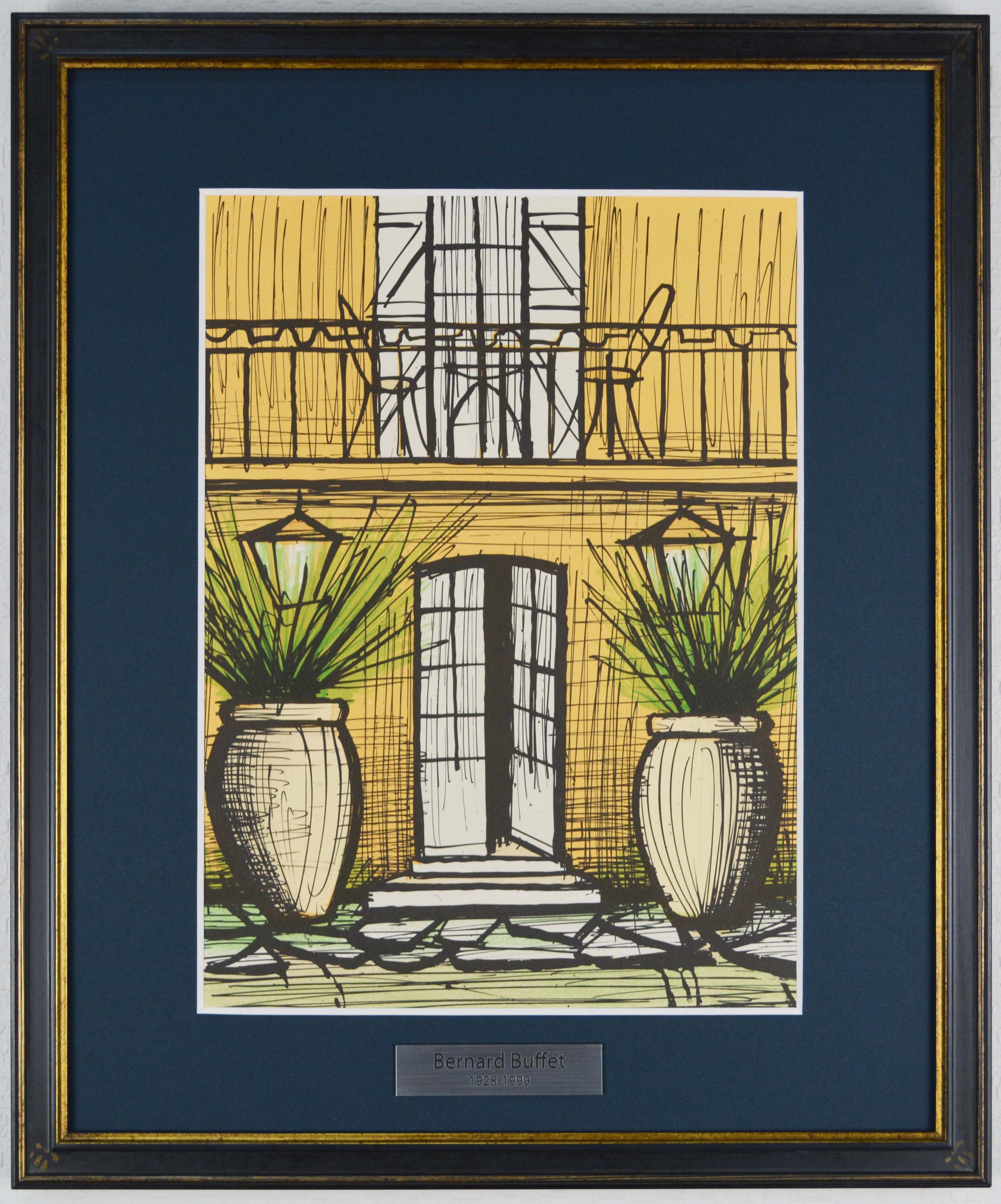 Bernard Buffet ベルナール ビュッフェ「入口」リトグラフ 額装品-