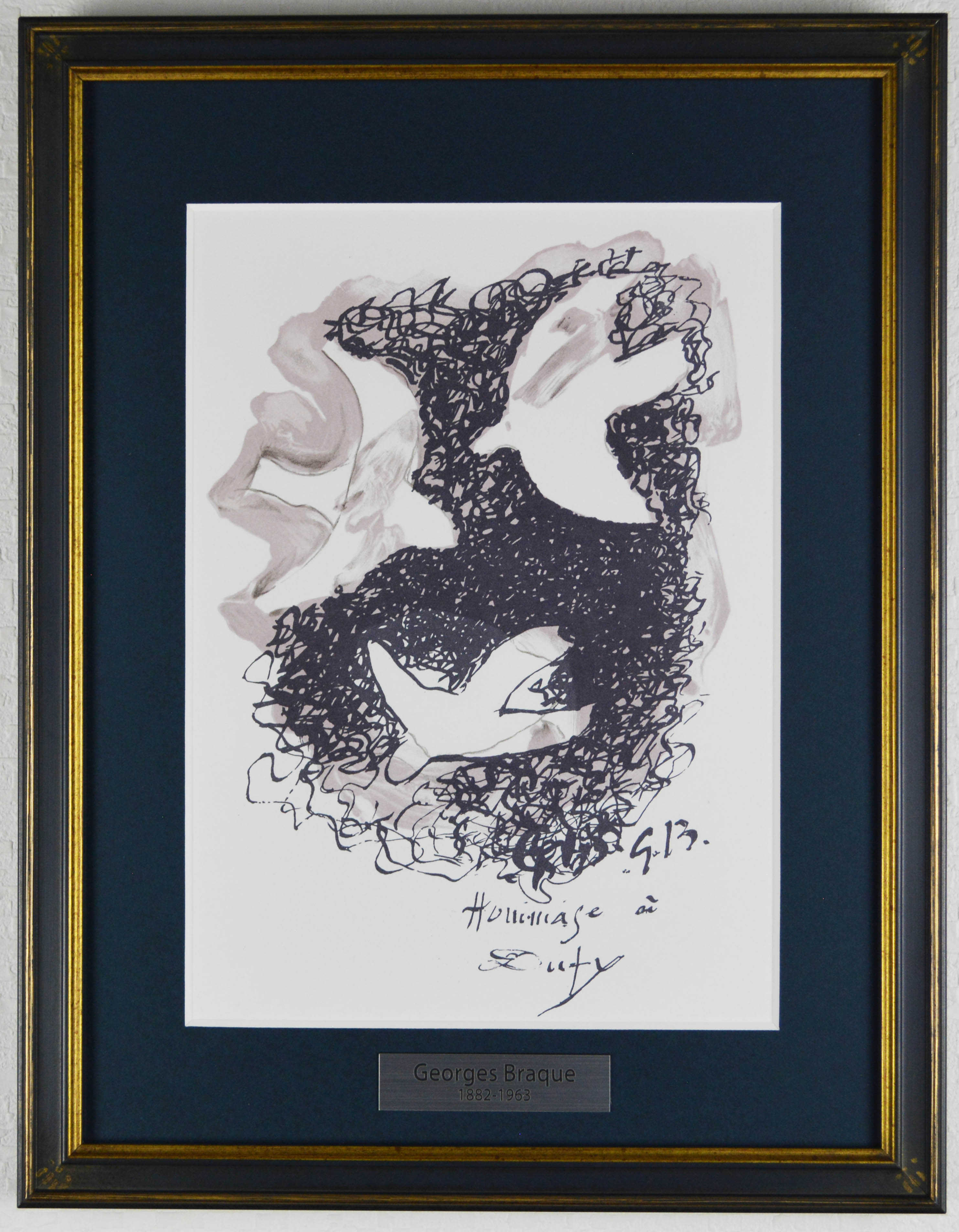 ジョルジュ ブラック 『 ラウル・ デュフィ への手紙 』 絵画 版画