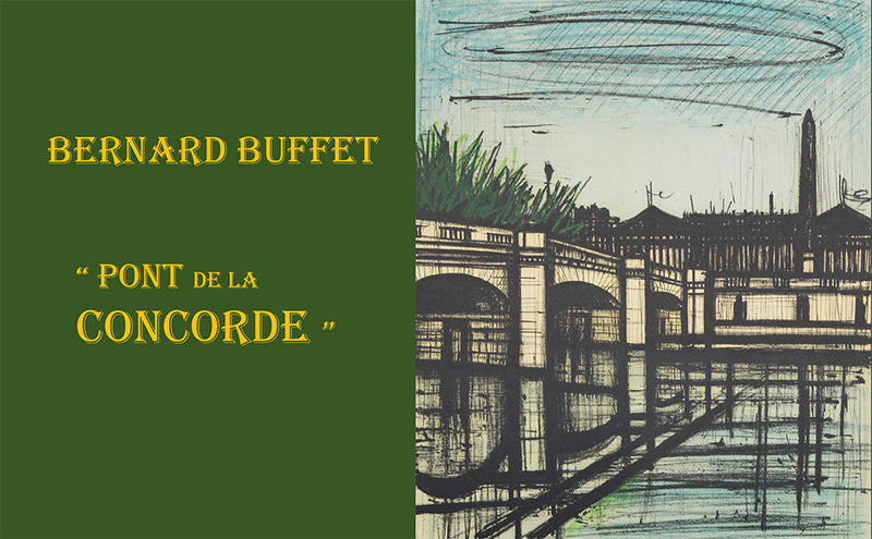 ベルナール ビュッフェ 『 パリのコンコルド橋 』 絵画 版画