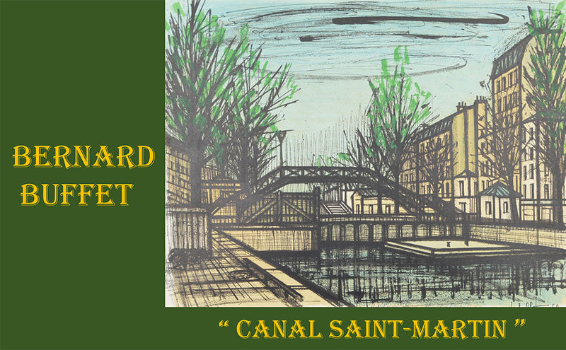 絵画 「サンマルタン運河」ベルナール・ビュッフェ-