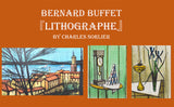 ベルナール ビュッフェ 『アイリスの静物【BERNARD BUFFET LITHOGRAPHE より】』 版画 リトグラフ 本 1979年パリで制作 作家生前作品 新品の額付き