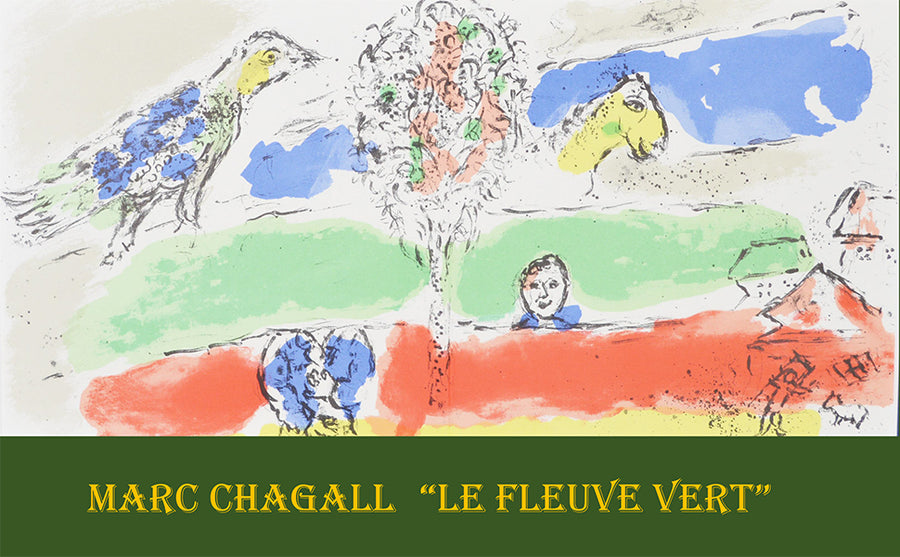 マルク シャガール 『 緑の大河 』 絵画 リトグラフ 1974年パリで制作 作家生前作品 – 版画専門店 OROCHI