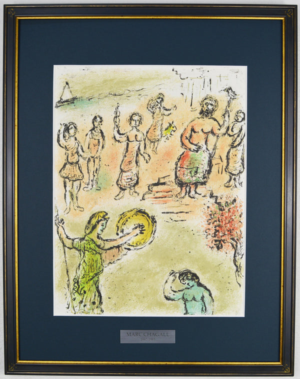 マルク シャガール 『神々の集い【オデュッセイア】』 絵画 グラノリトグラフ 1989年西ドイツで制作(復刻)