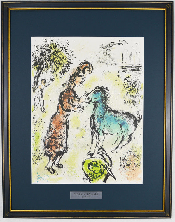マルク シャガール 『女神アテナと馬【オデュッセイア】』 絵画 グラノリトグラフ 1989年西ドイツで制作(復刻)