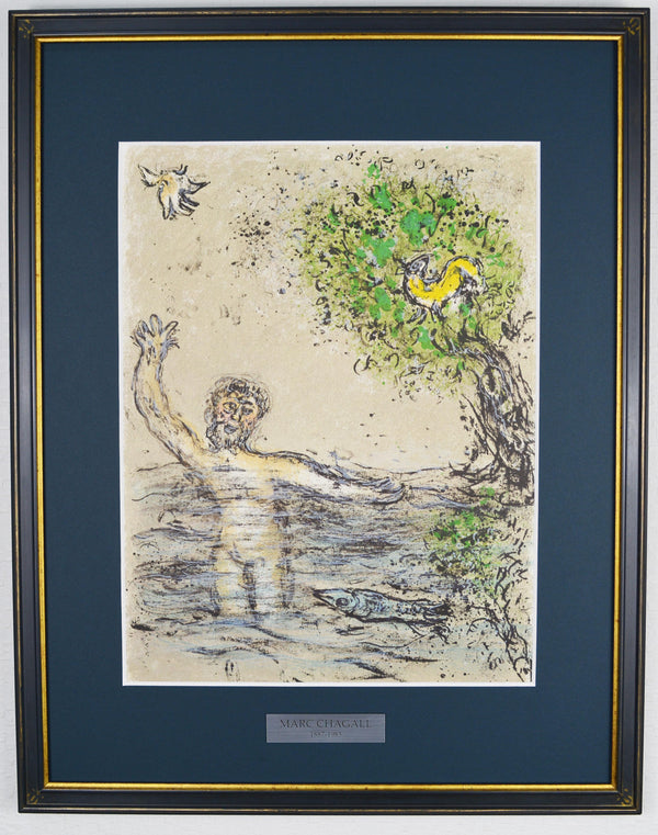 マルク シャガール 『波にのまれたオデュッセウス【オデュッセイア】』 絵画 グラノリトグラフ 1989年西ドイツで制作(復刻)