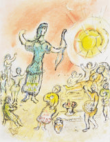 マルク シャガール 『オデュッセウスの弓を持つ妻ペネロペ【オデュッセイア】』 絵画 グラノリトグラフ 1989年西ドイツで制作(復刻)