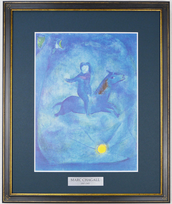 マルク シャガール 『黒檀の馬 Ⅲ【 アラビアンナイト 】』 絵画 1988年西ドイツで制作(復刻) 印刷版公式レプリカ