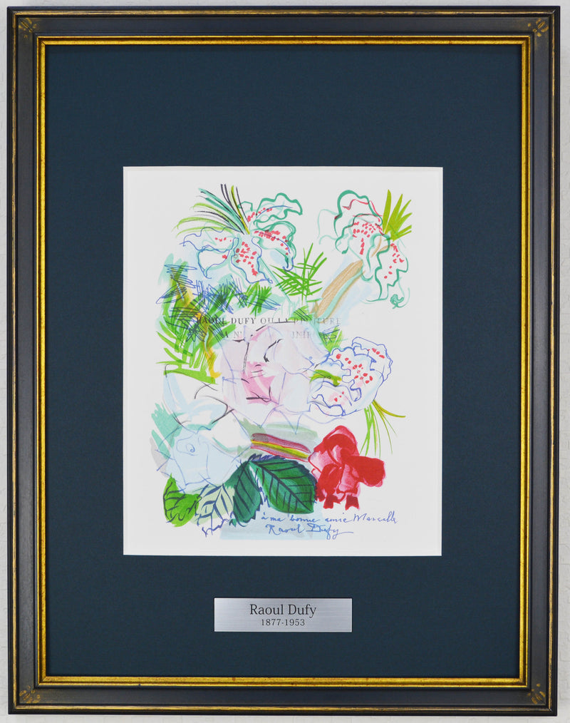 デュフィ リトグラフ（版画） 花瓶の花 Raoul Dufy ムルロリトシリーズ-