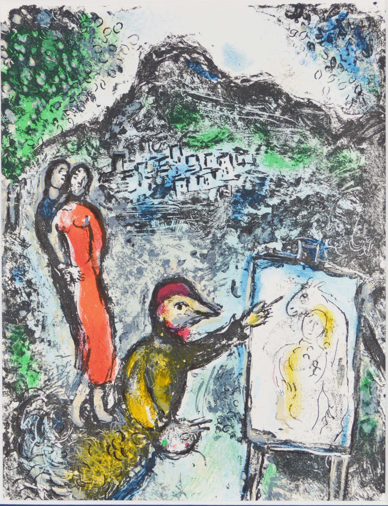 マルク シャガール 『CERAMICS - SCULPTURES』 絵画 版画 リトグラフ 1972年パリで制作 作家生前作品 新品の額付き 壁面への取付け金具付き
