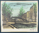 ベルナール ビュッフェ 『 サンマルタン運河 』 絵画 版画 リトグラフ 1968年パリで制作