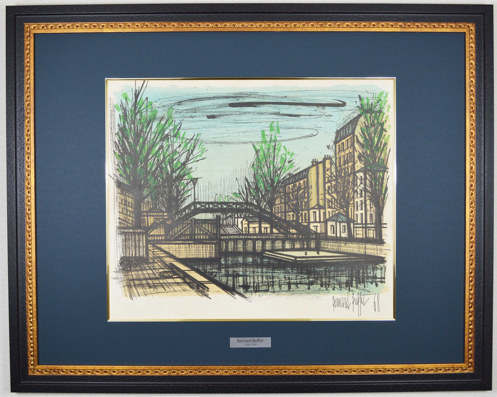 特価】 ≪ ベルナール ビュッフェ ≫ オリジナル リトグラフ【石版画】 LE PONT DE LA CONCORDE 1968年 BERNARD  BUFFET - 美術品