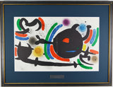 ジョアン ミロ 『Litografia original Ⅺ 【Litografo Ⅰ巻より】』絵画 版画 リトグラフ 1972年パリで制作 ムルロ工房 作家生前作品 新品の額付き 壁面への取付け用フック付き